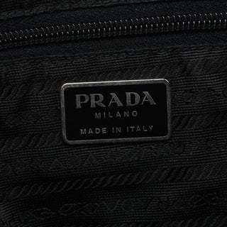 Prada 1999 Black Vitello Metallo Shoulder Bag