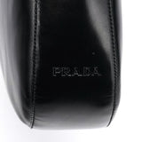 Prada 1999 Vitello Metallo Schultertasche aus schwarzem Leder