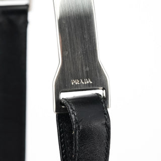Prada 1999 Black Vitello Metallo Shoulder Bag