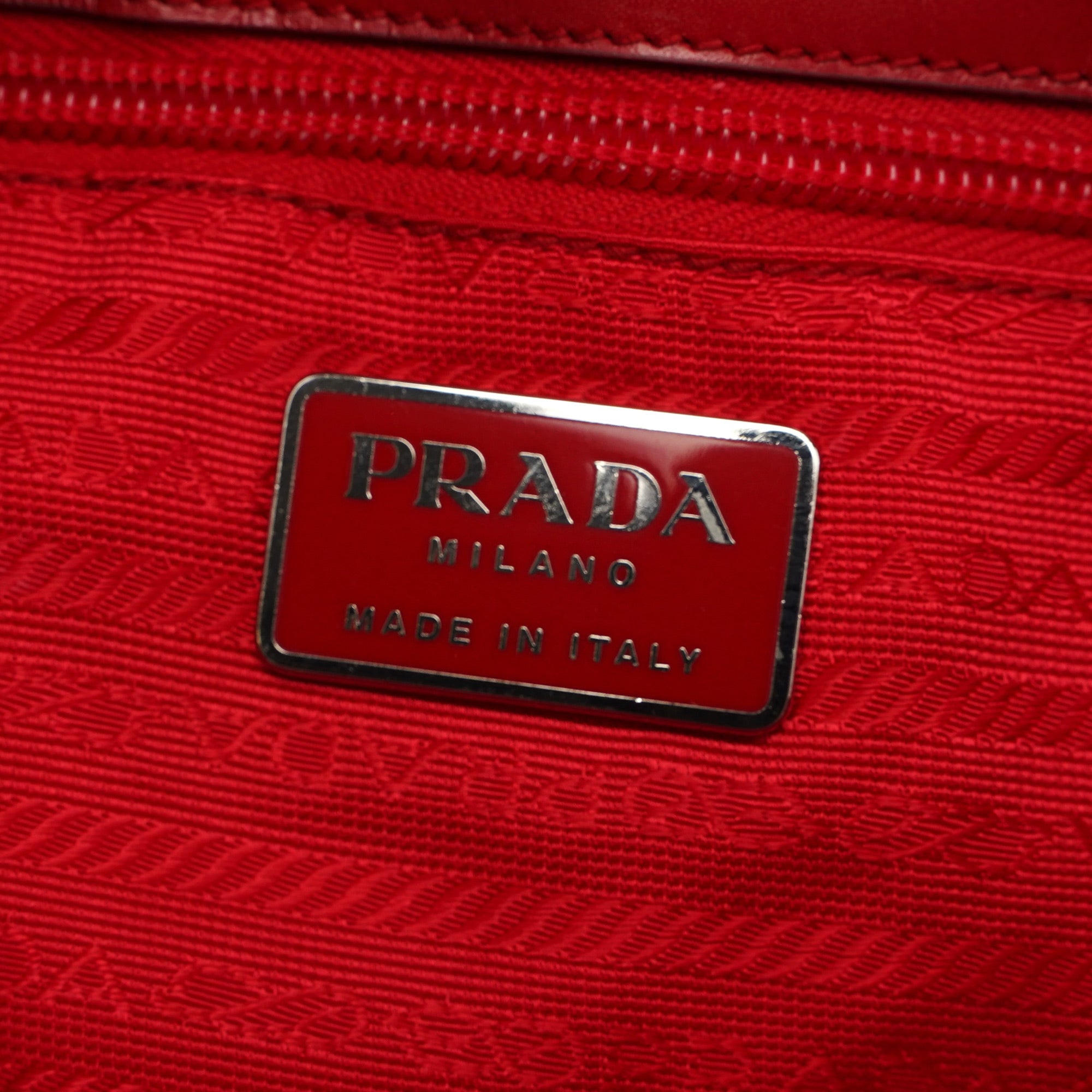 Prada 1999 Canapa Sport Red Leather Shoulder Bag