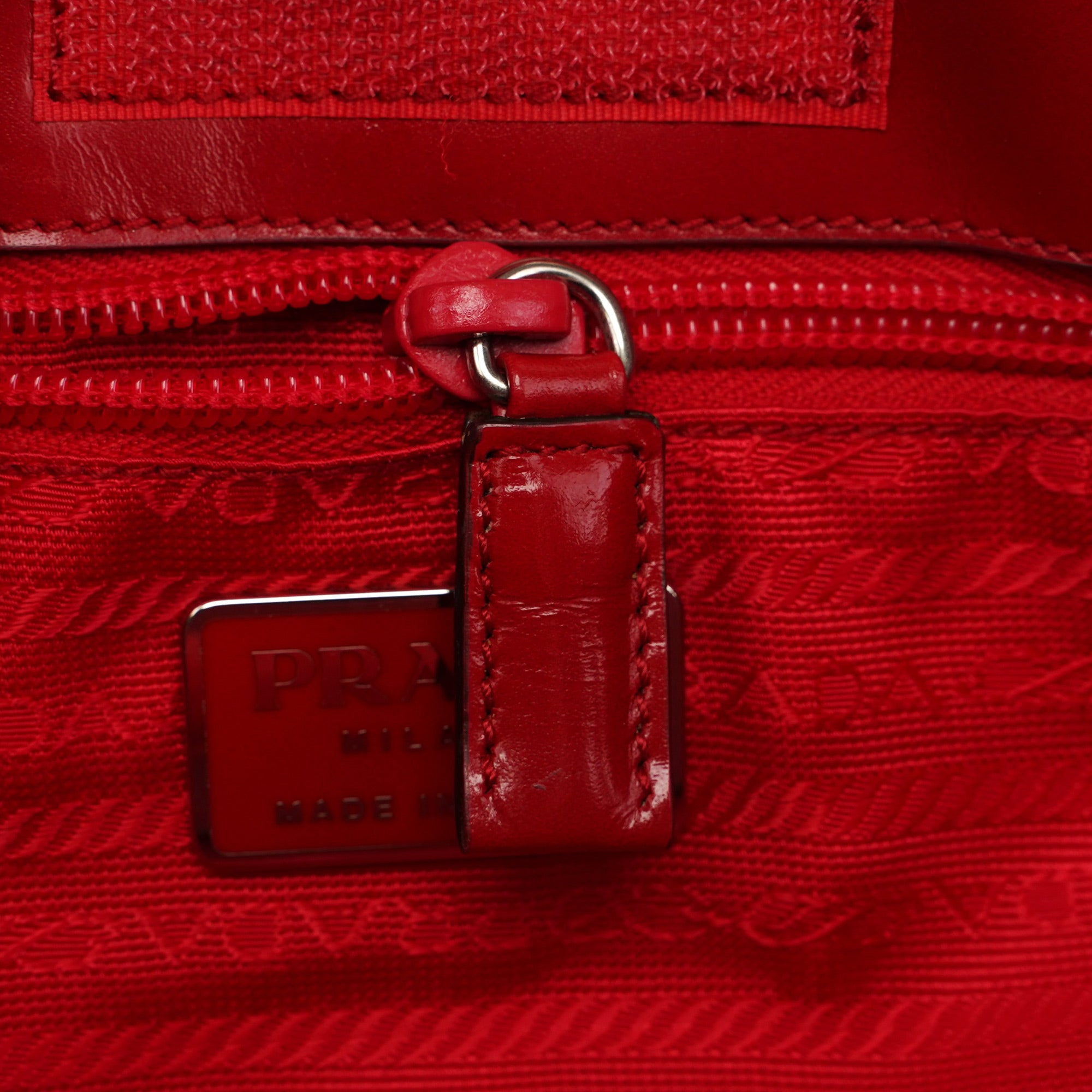 Prada 1999 Canapa Sport Red Leather Shoulder Bag