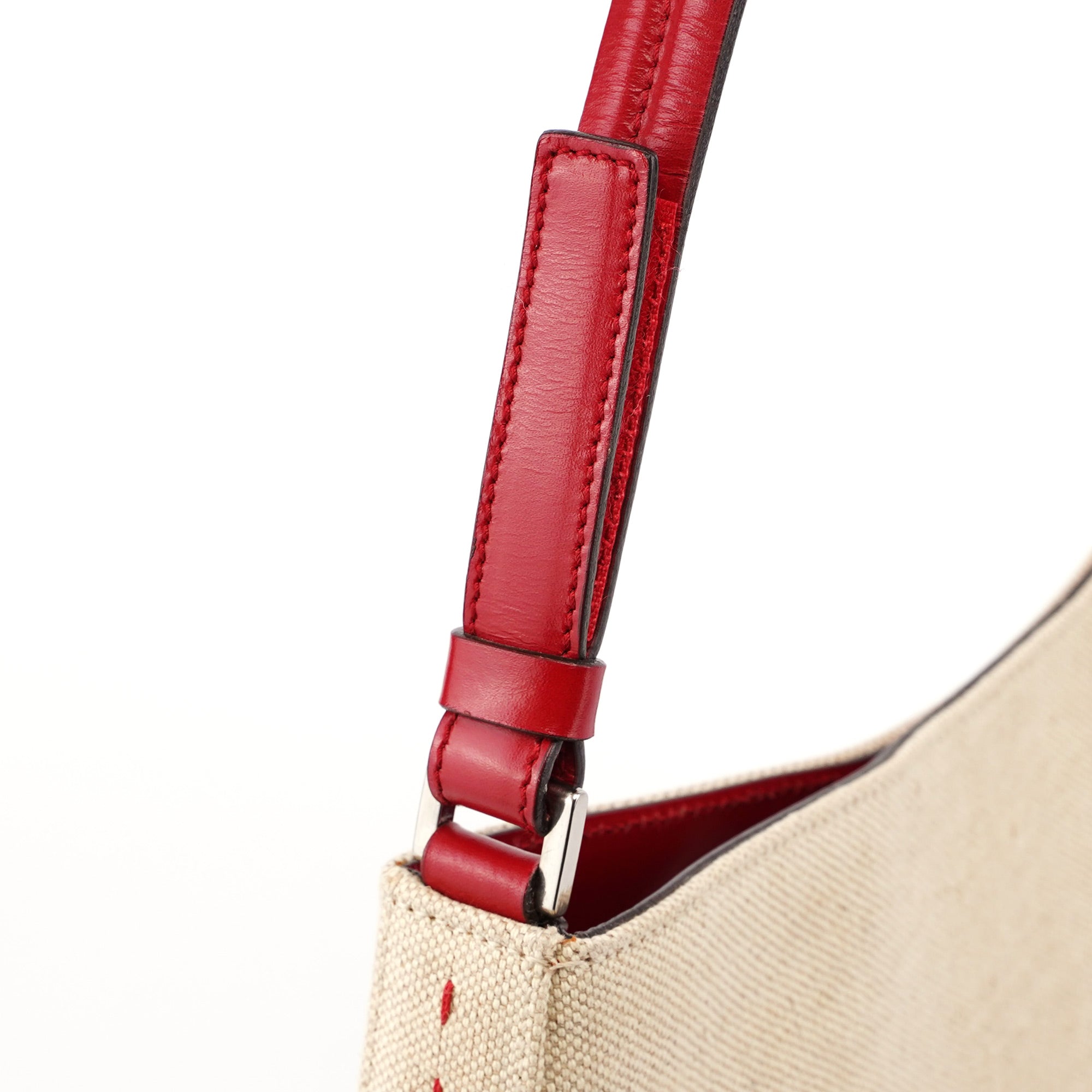 Prada 1999 Canapa Sport Red Leather Shoulder Bag