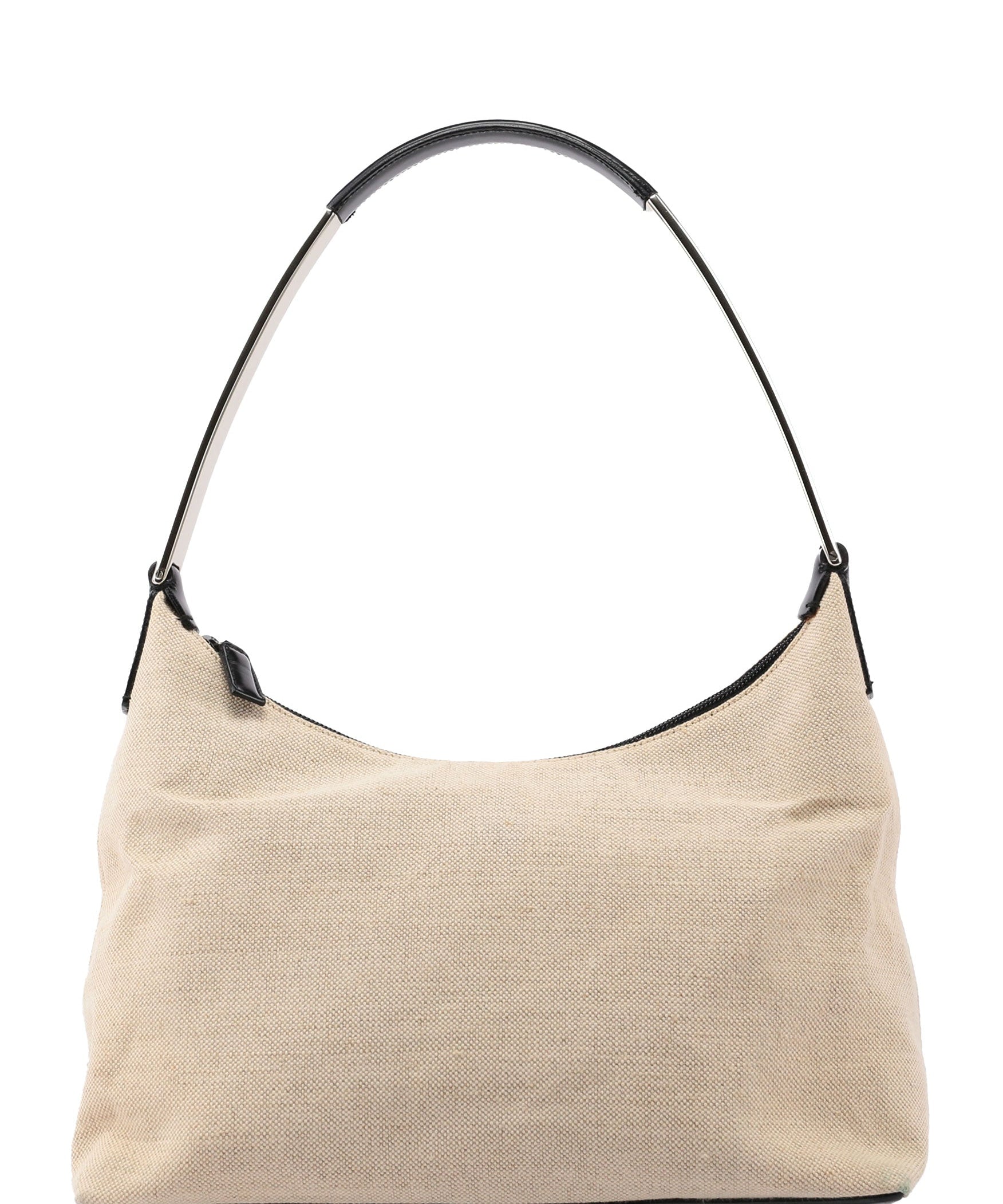 Prada 1999 Canvas Metal Handle Bag