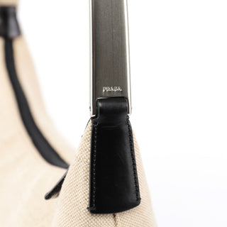 Prada 1999 Canvas Metal Handle Bag