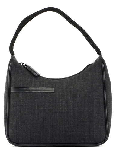 Prada 1999 Grey Canvas Mini Hobo