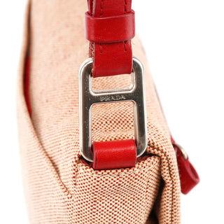 Prada 1999 Pink Canvas Canada Crossbody Bag