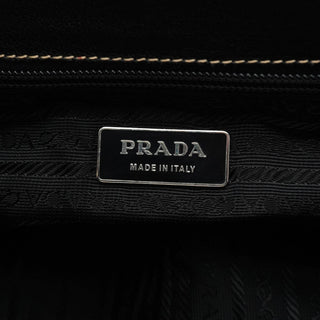 Prada 2000 Black Leather Keylock Clutch Top Handle Bag