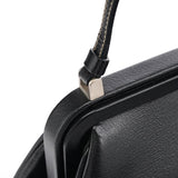 Prada 2000 Black Leather Keylock Clutch Top Handle Bag