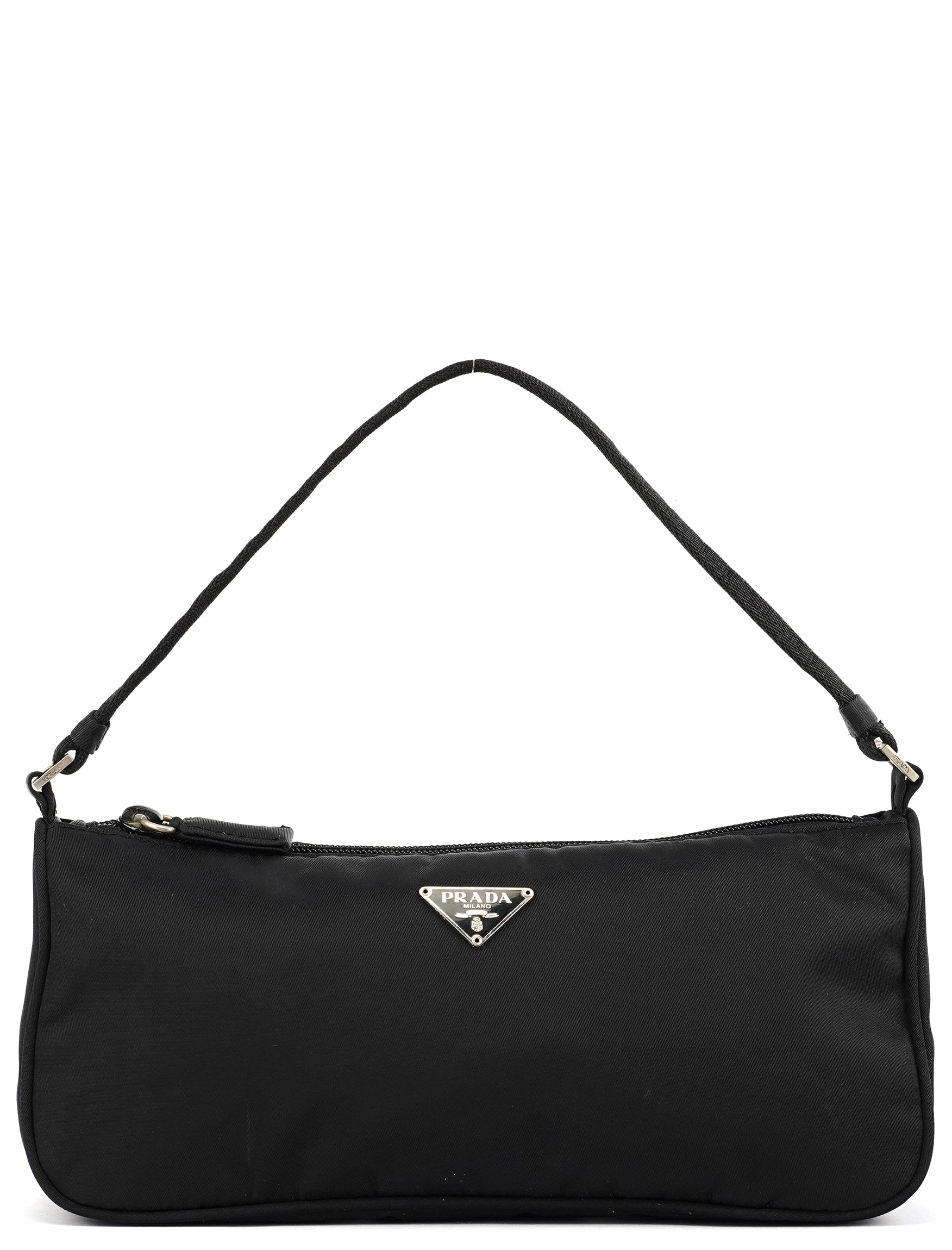 Prada 2000 Black Tessuto Nylon Mini Hobo Shoulder Bag