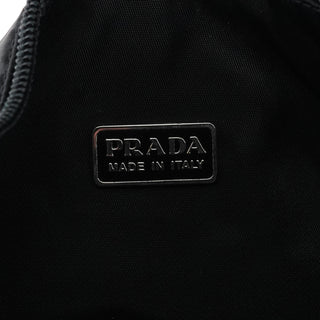 Prada 2002 Black Tessuto Nylon Mini Hobo Bag