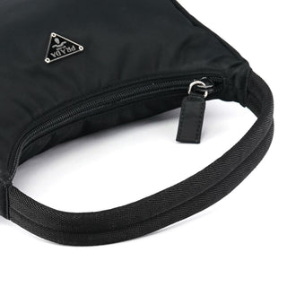 Prada 2002 Black Tessuto Nylon Mini Hobo Bag