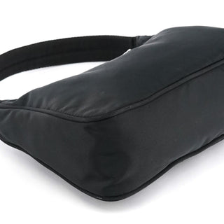 Prada 2002 Black Tessuto Nylon Mini Hobo Bag