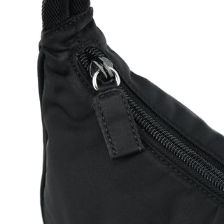 Prada 2002 Black Tessuto Nylon Mini Hobo Bag