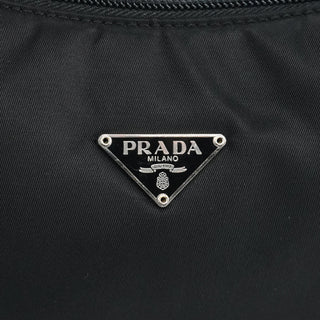 Prada 2002 Black Tessuto Nylon Mini Hobo Bag