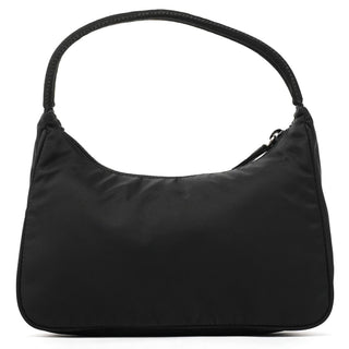 Prada 2002 Black Tessuto Nylon Mini Hobo Bag