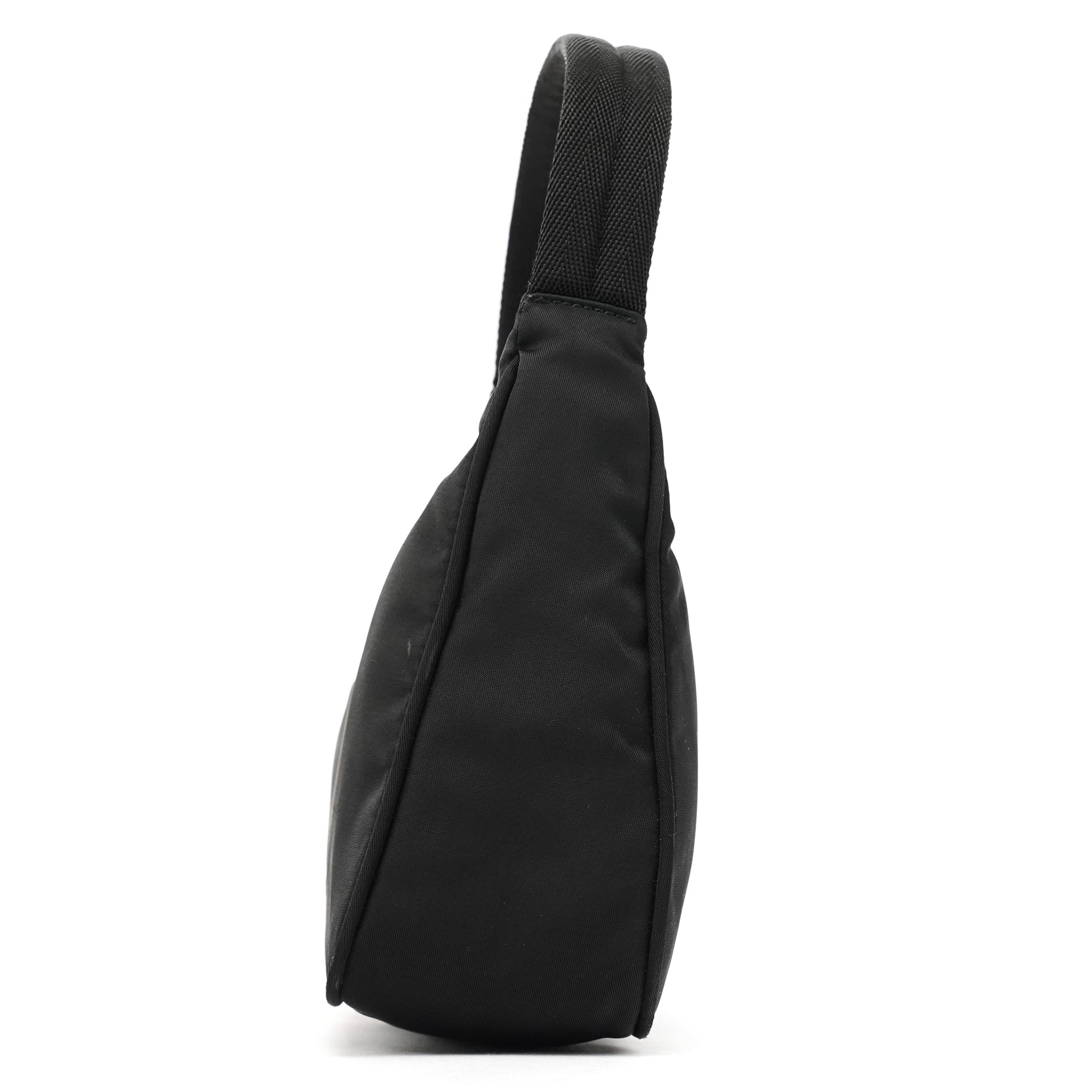 Prada 2002 Black Tessuto Nylon Mini Hobo Bag
