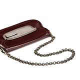 Prada 2004 Burgundy Spazzolato Mirror Shoulder Bag