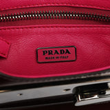 Prada 2004 Burgundy Spazzolato Mirror Shoulder Bag