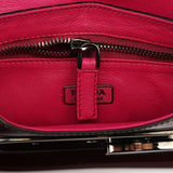 Prada 2004 Burgundy Spazzolato Mirror Shoulder Bag