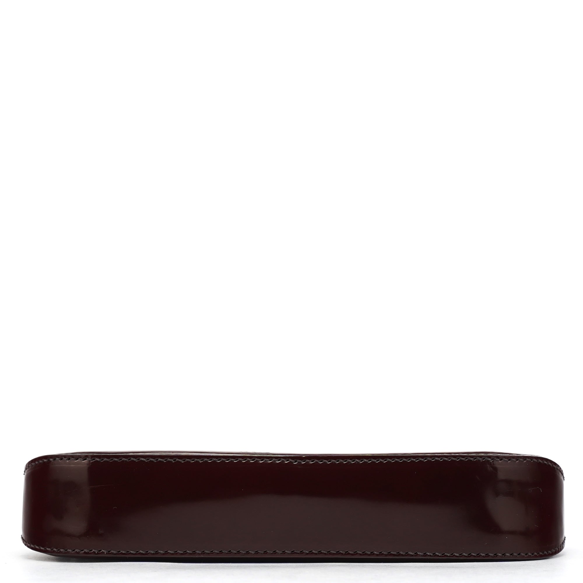 Prada 2004 Burgundy Spazzolato Mirror Shoulder Bag