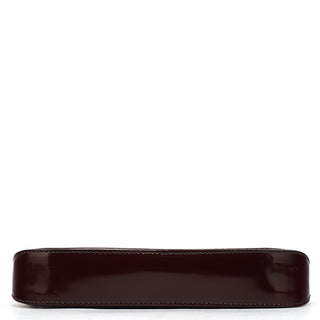 Prada 2004 Burgundy Spazzolato Mirror Shoulder Bag