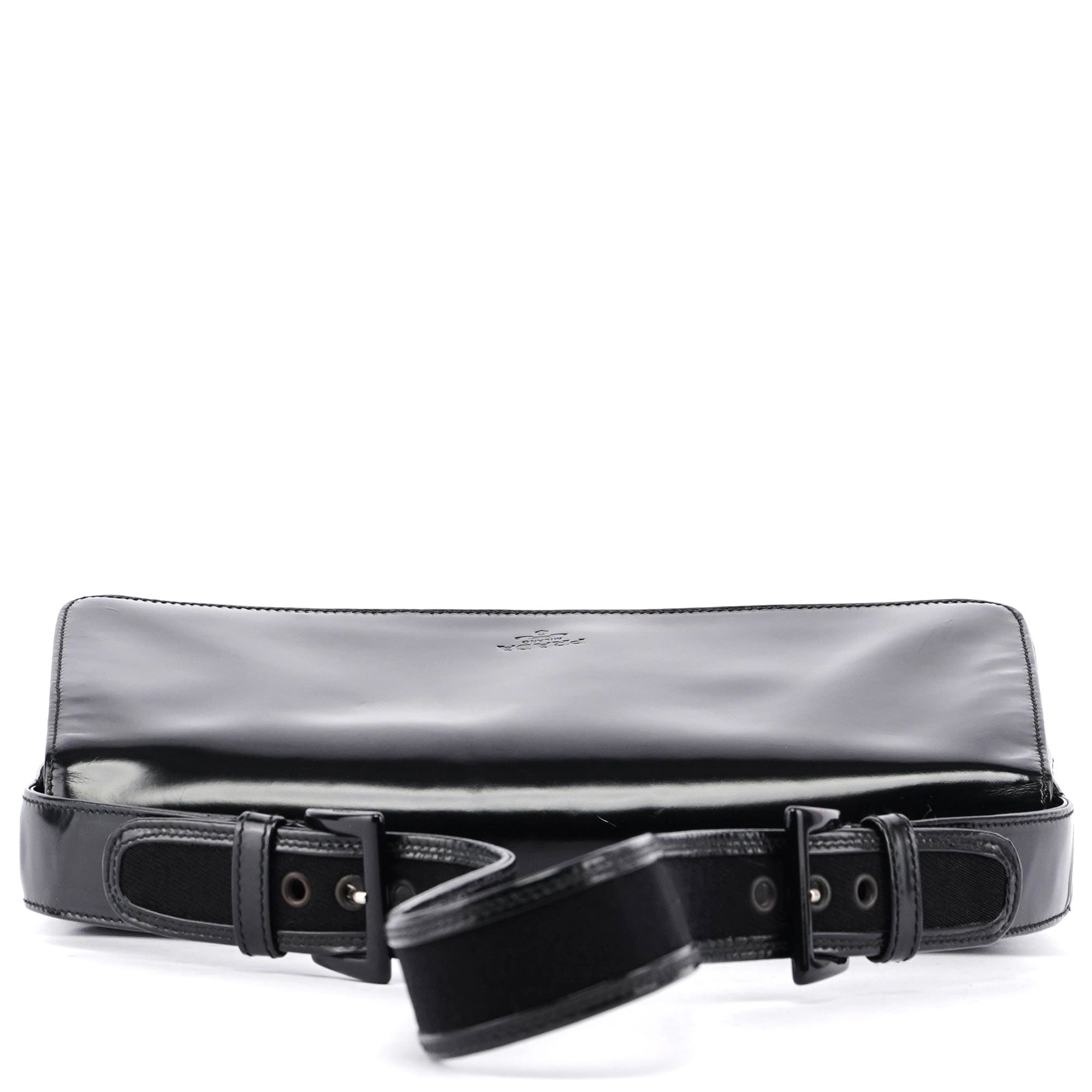 Prada Schultertasche aus schwarzem Spazzolato-Leder
