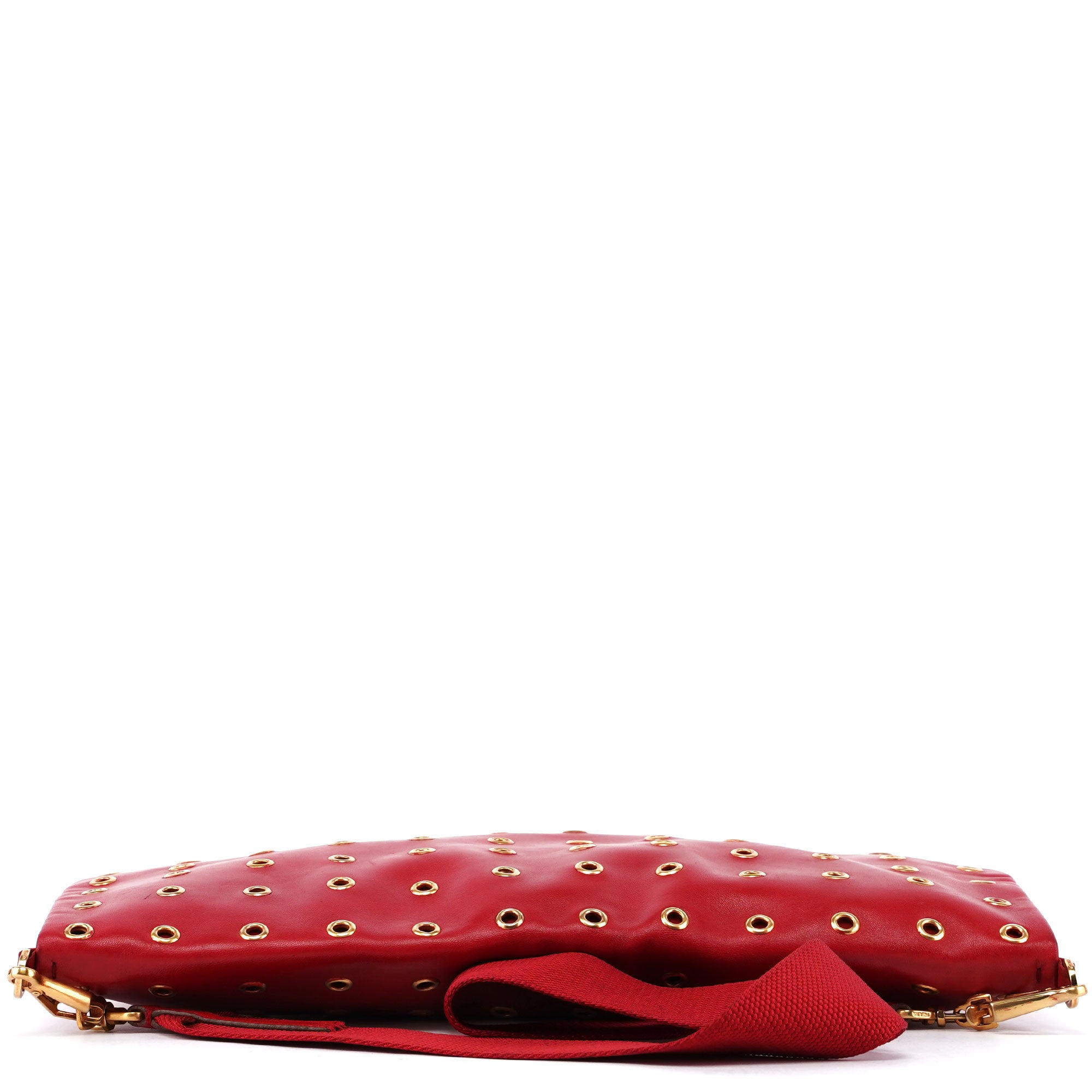 Prada Sac porté épaule Prada en cuir rouge