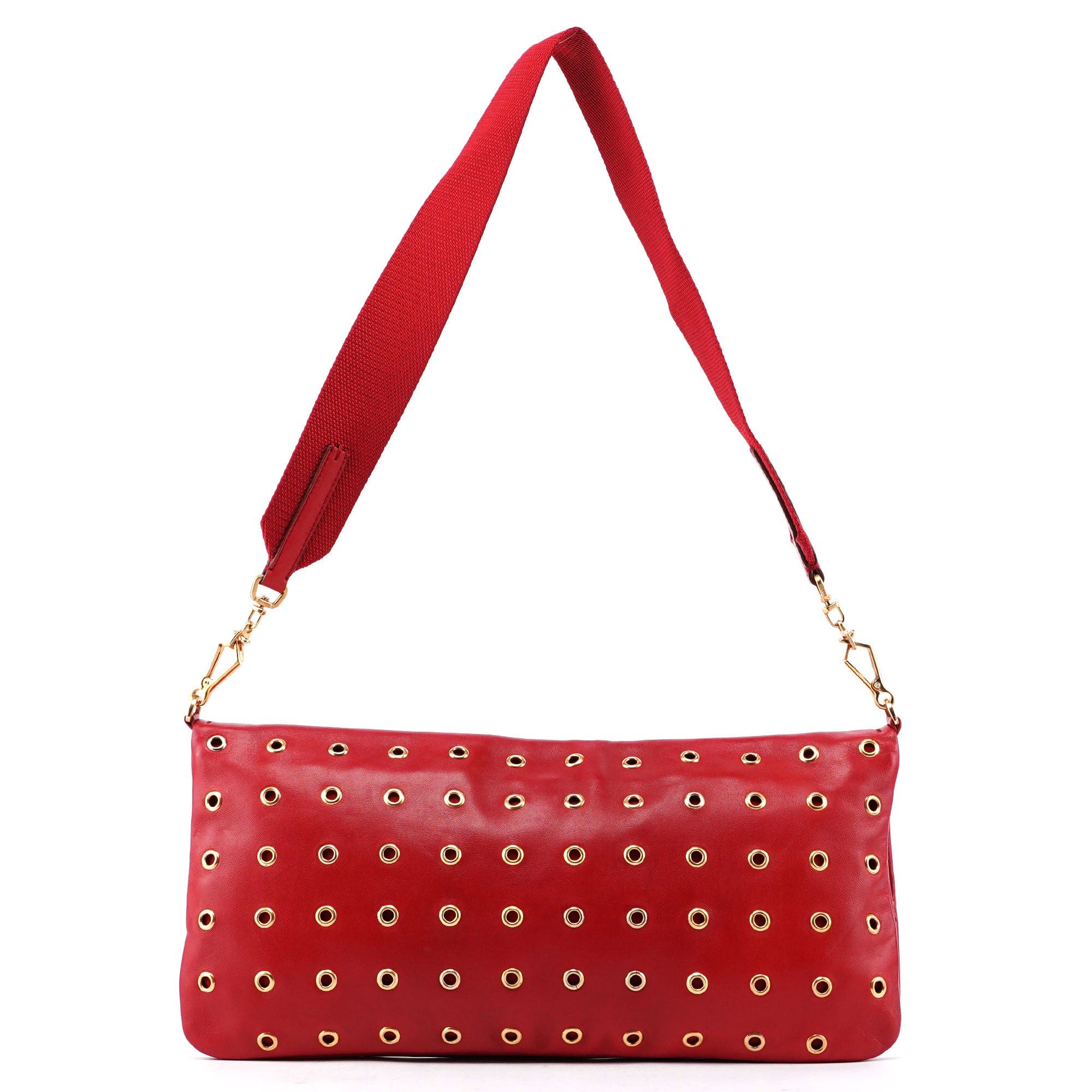 Prada Sac porté épaule Prada en cuir rouge