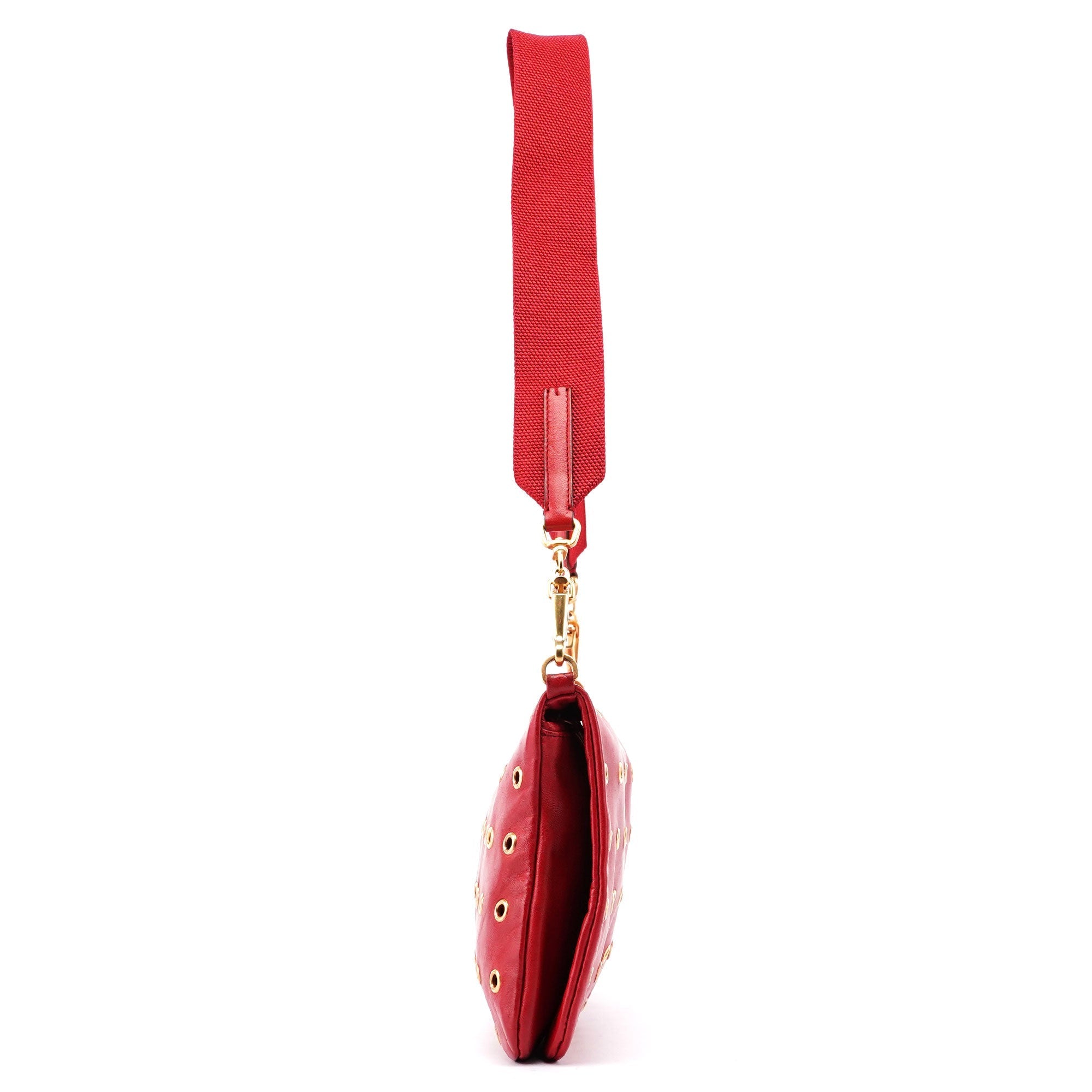 Prada Sac porté épaule Prada en cuir rouge