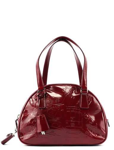 Prada 5347. Prada Red Patent Leather Stamped Tote