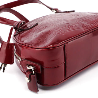 Prada 5347. Prada Red Patent Leather Stamped Tote