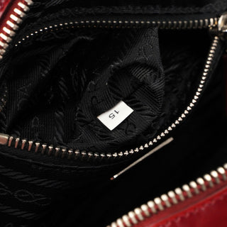 Prada 5347. Prada Red Patent Leather Stamped Tote