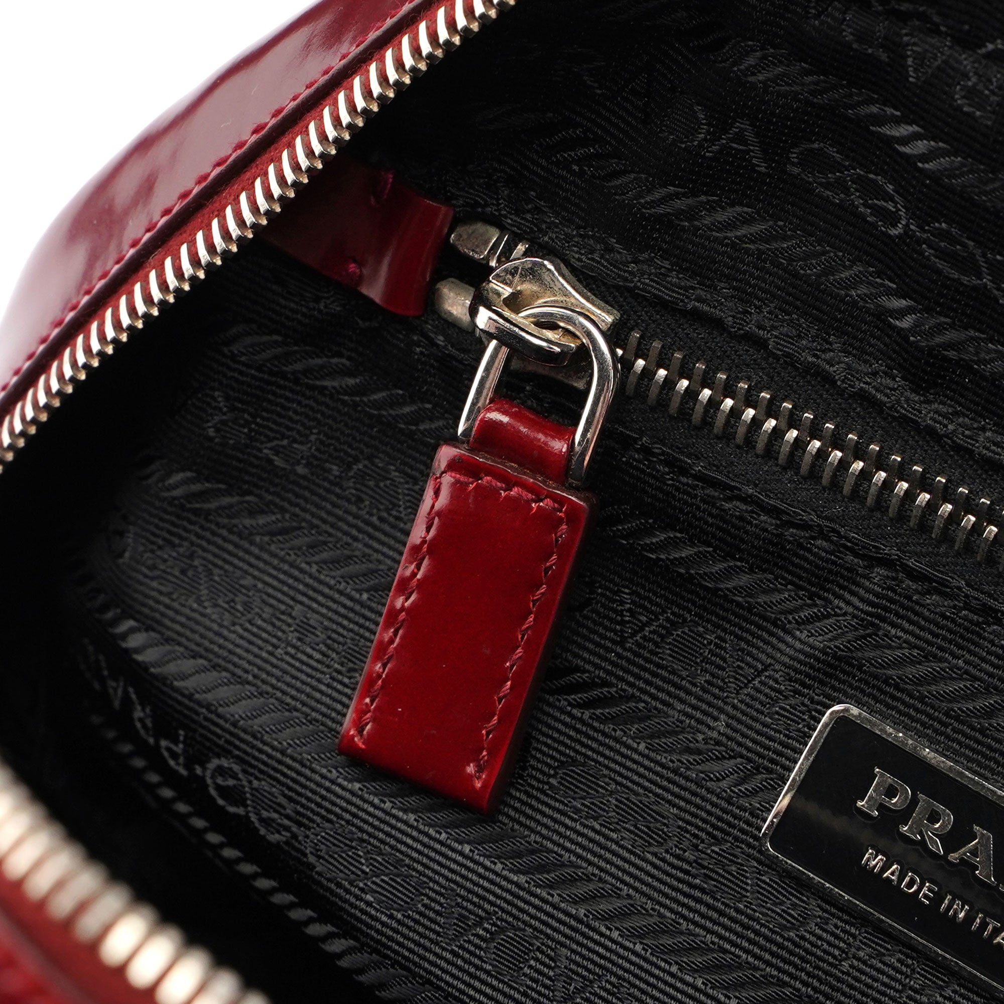 Prada 5347. Prada Red Patent Leather Stamped Tote