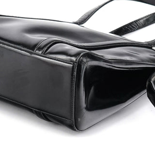 Prada 7256 Black Patent Leather Tote Bag