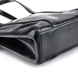 Prada 7256 Black Patent Leather Tote Bag