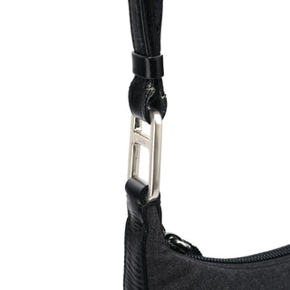Prada Anthracite Nylon Hobo Shoulder Bag