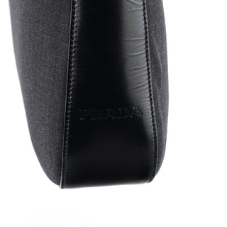 Prada Anthracite Nylon Hobo Shoulder Bag