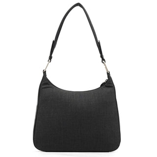 Prada Anthracite Nylon Hobo Shoulder Bag