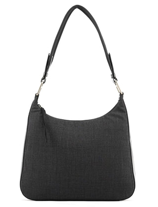 Prada Anthracite Nylon Hobo Shoulder Bag
