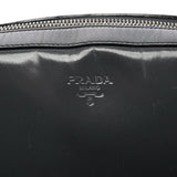 Prada Schultertasche mit Drehhenkel aus anthrazitfarbenem Spazzolato-Leder
