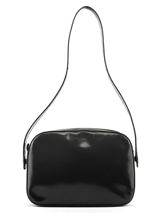 Prada Anthracite Spazzolato Swivel Shoulder Bag