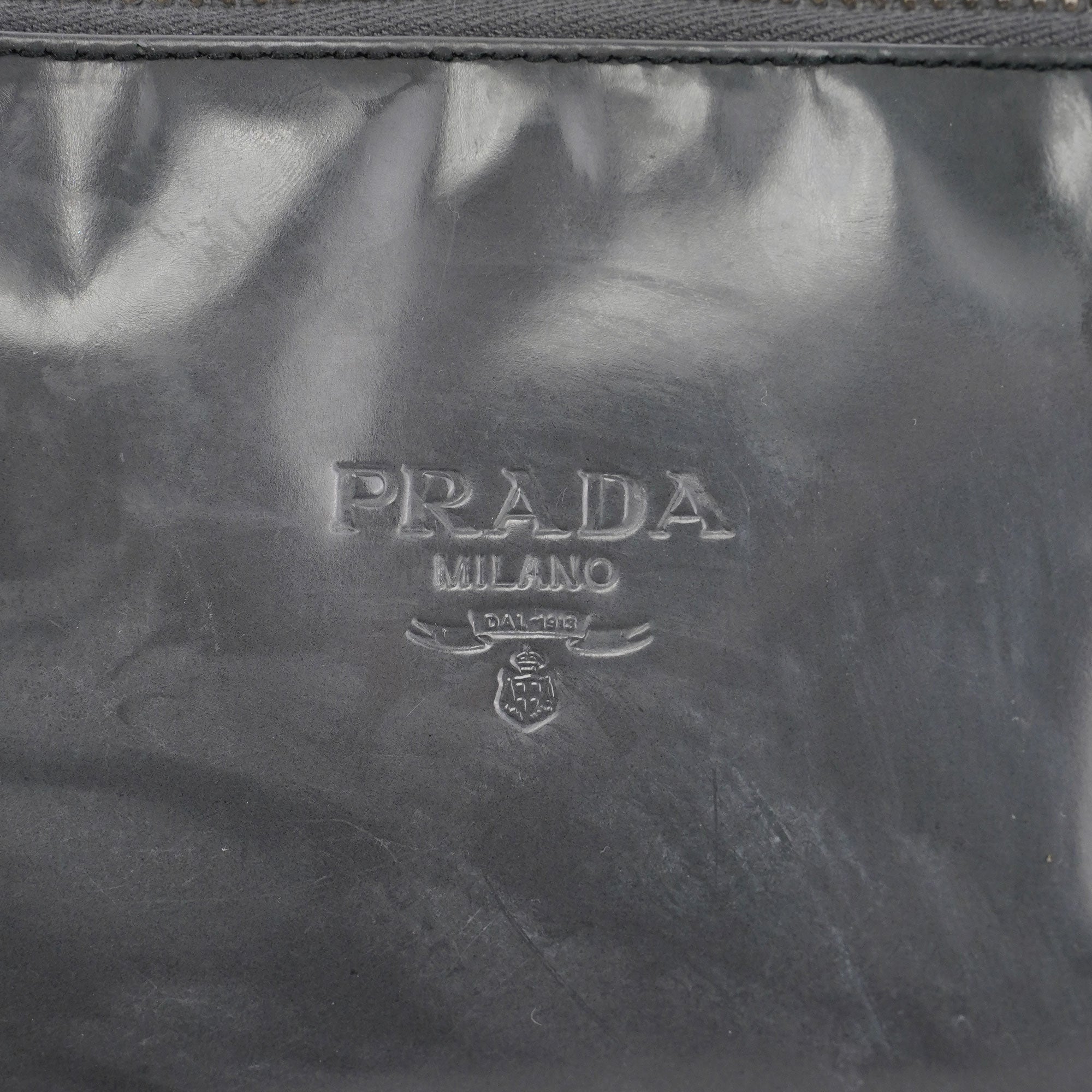 Prada Anthracite Spazzolato Tote Bag