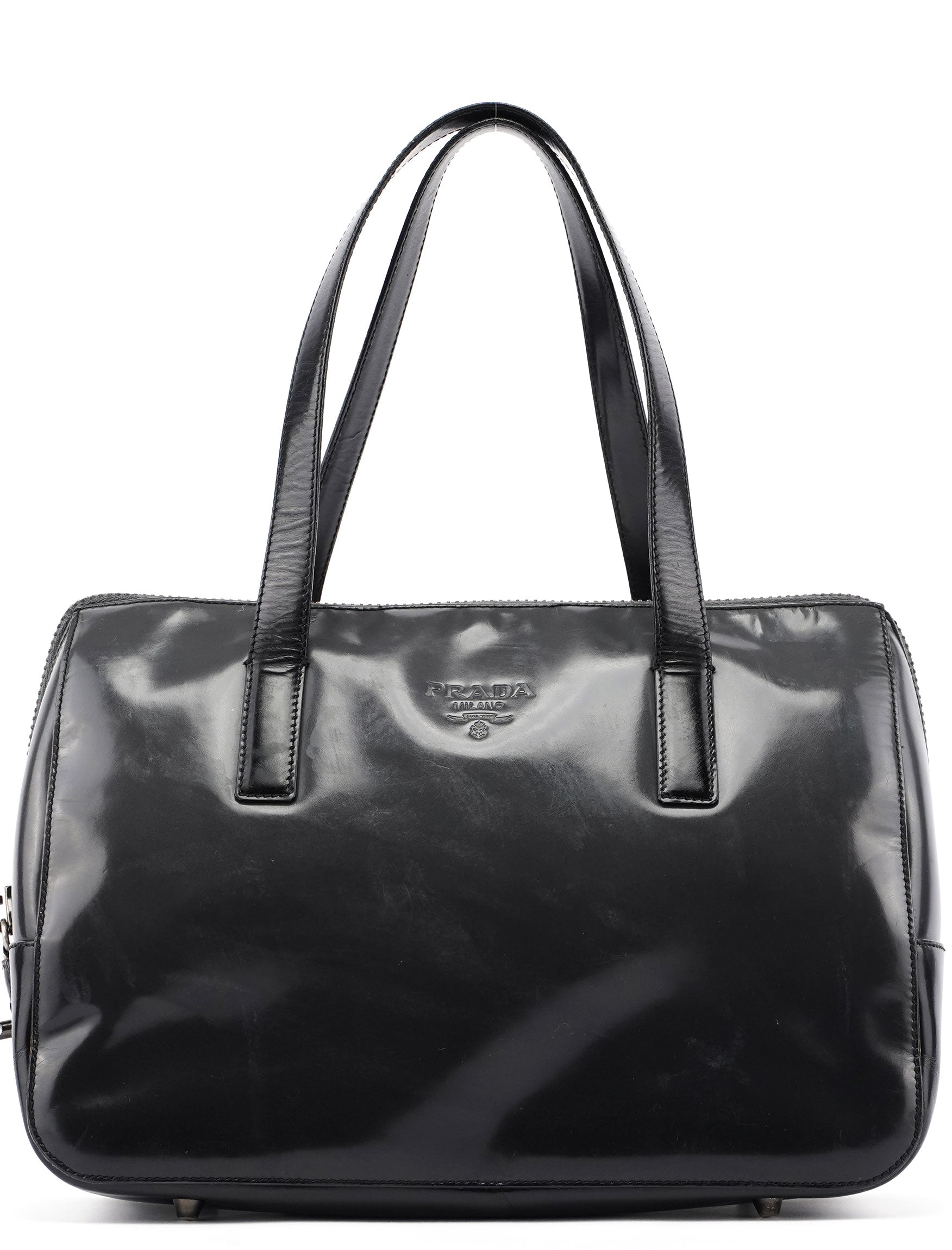 Prada Spazzolato Tote Bag in Anthrazit