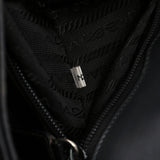 Prada Vitello Metallo Tasche aus anthrazitfarbenem Kalbsleder