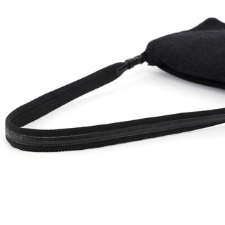 Prada Anthracite Wool Hobo Shoulder Bag