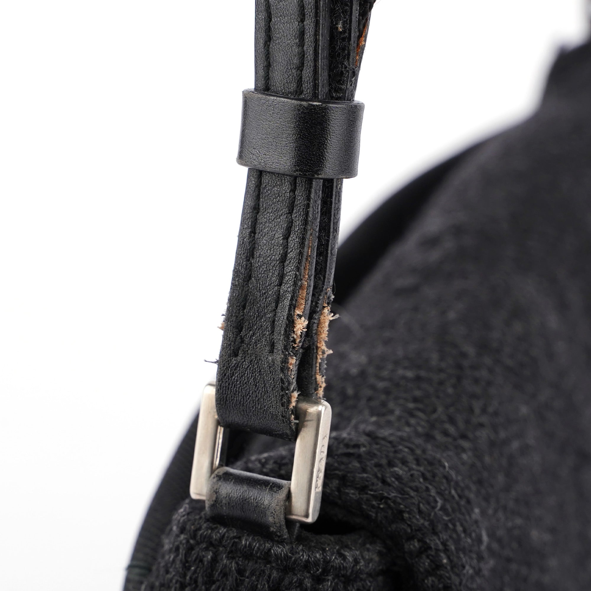 Prada Sac hobo en laine anthracite
