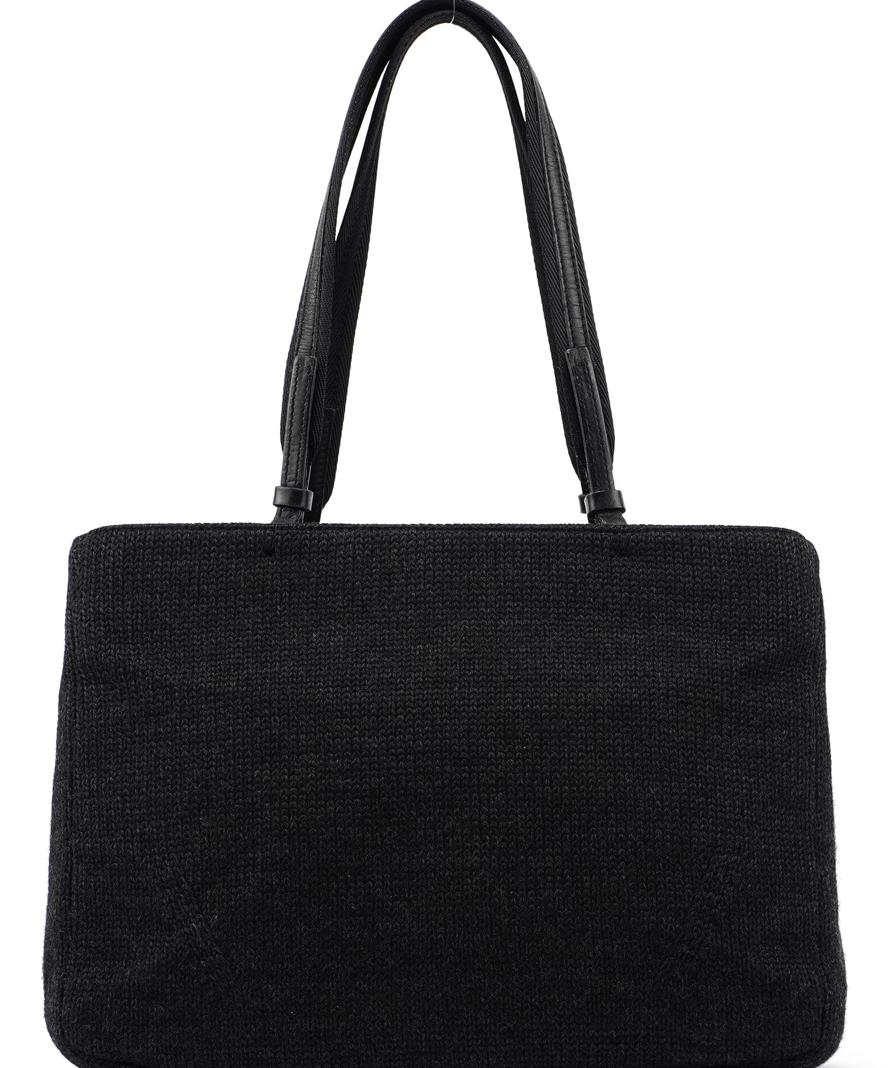 Prada Anthracite Wool Tote Bag