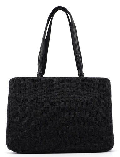 Prada Anthracite Wool Tote Bag