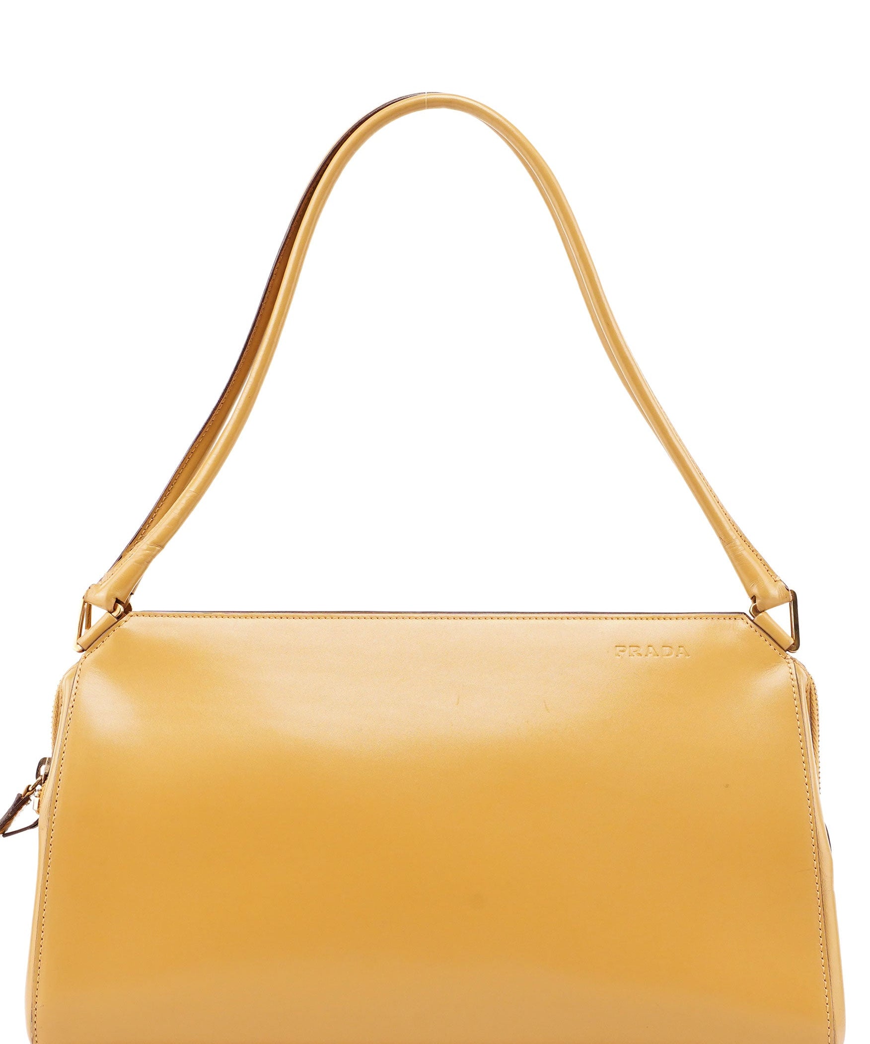 Prada B11028 Yellow Leather Chic Shoulder Bag