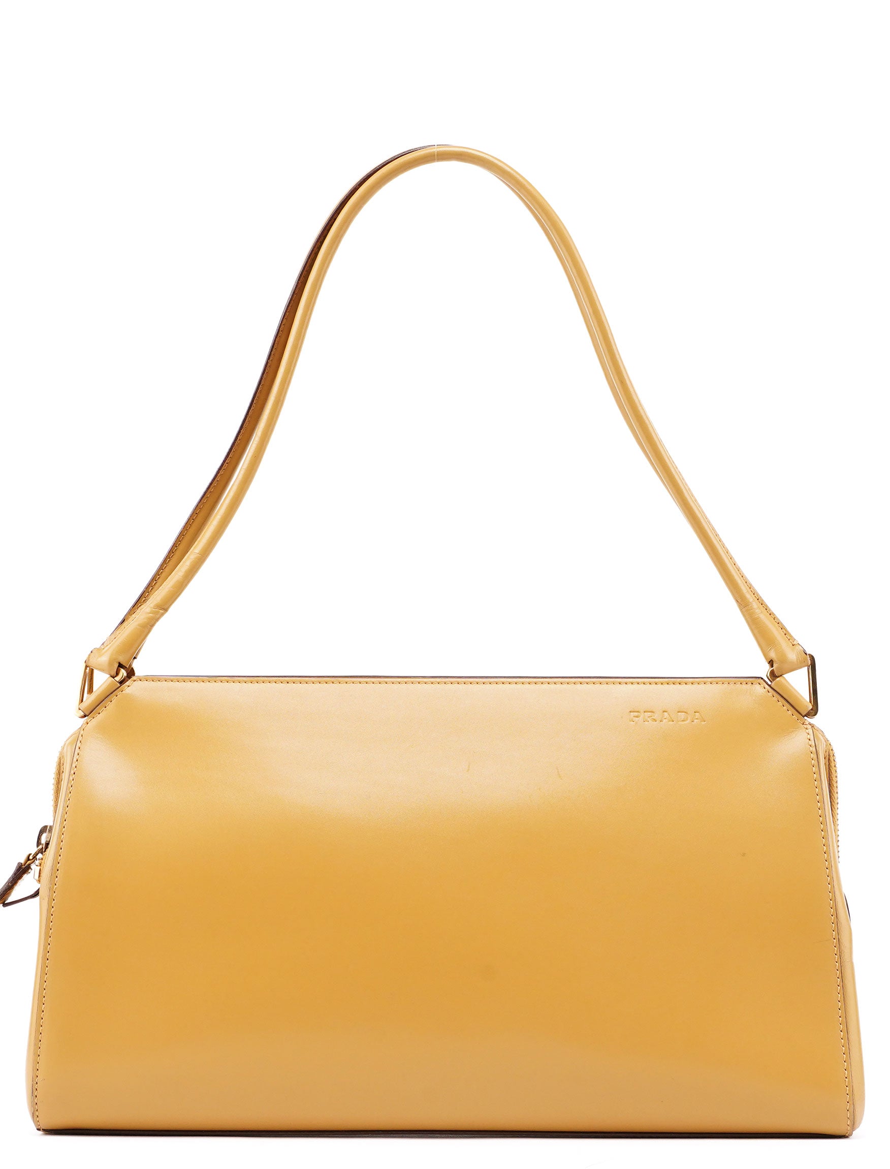 Prada B11028 Yellow Leather Chic Shoulder Bag